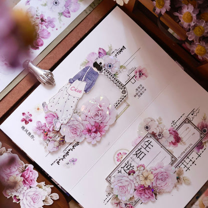 6cm*100cm Purple Mist Yarn Flower Tape