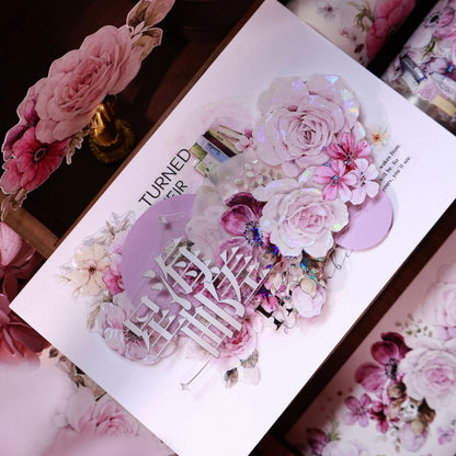 6cm*100cm Purple Mist Yarn Flower Tape