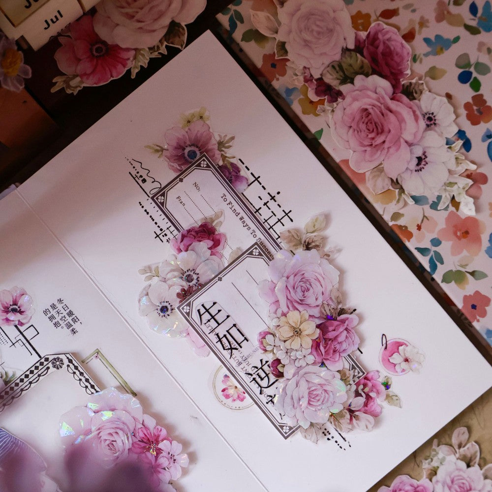 6cm*100cm Purple Mist Yarn Flower Tape