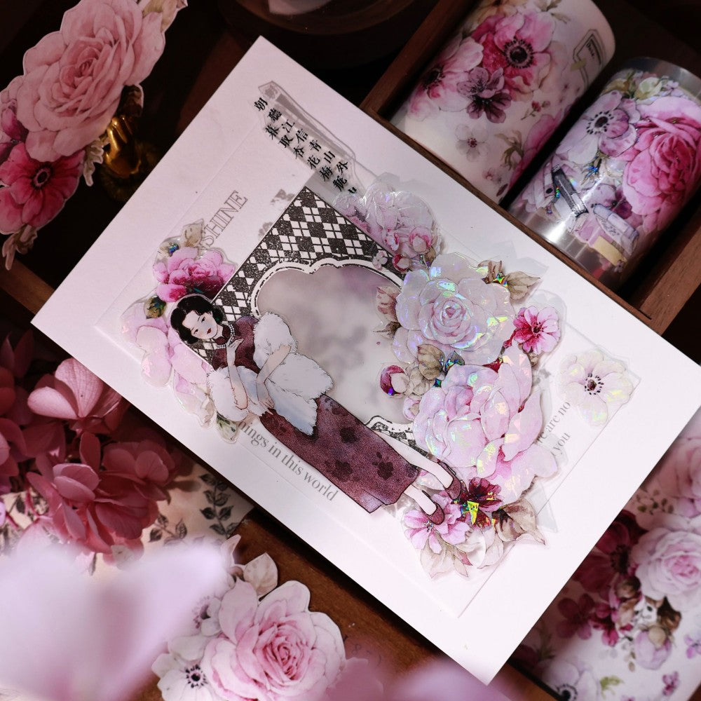 6cm*100cm Purple Mist Yarn Flower Tape