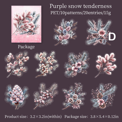 Winter Flower Dream Sticker 20pcs