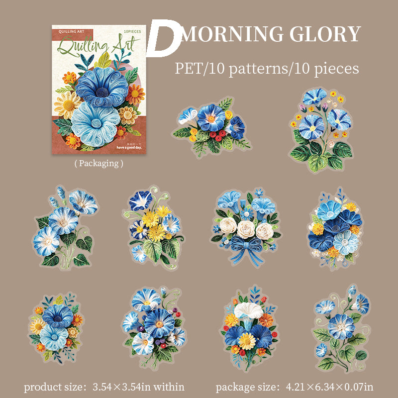 Quilling Art Sticker 10pcs