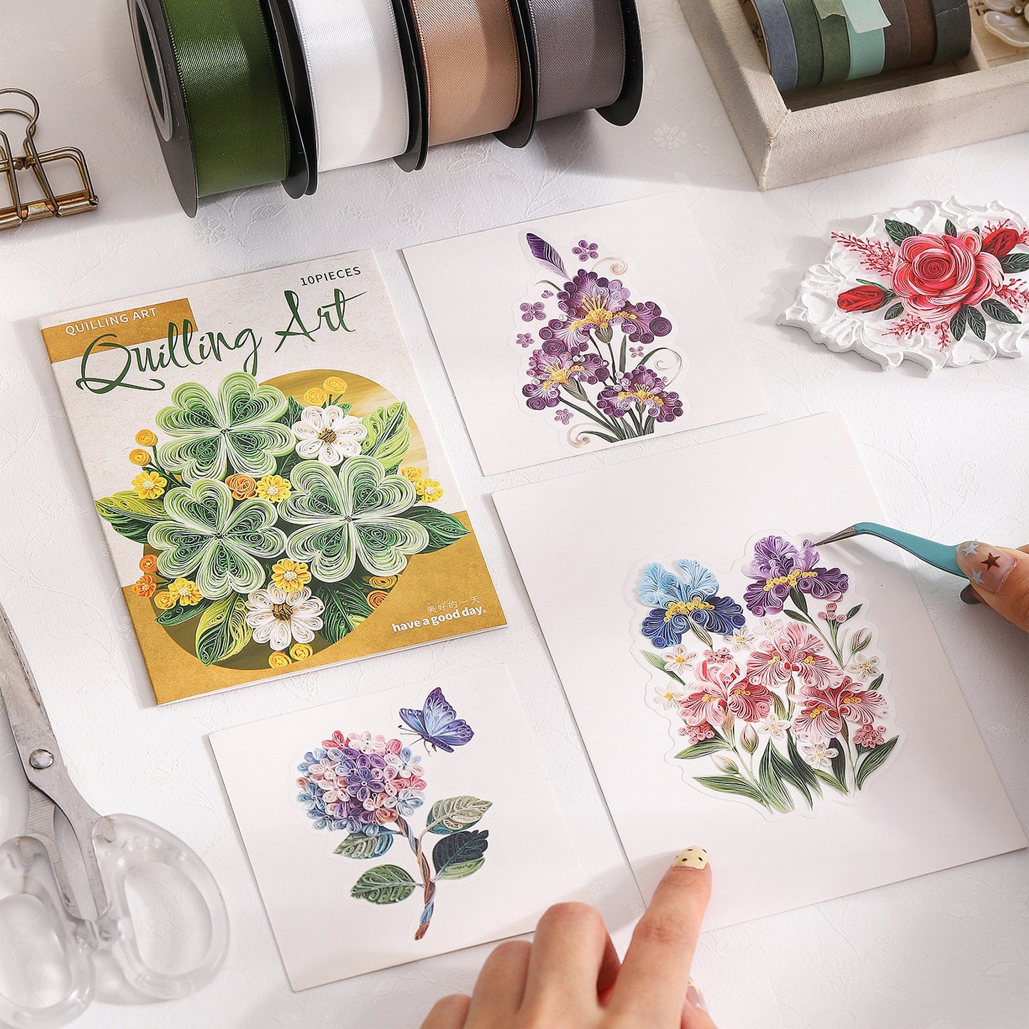 Quilling Art Sticker 10pcs