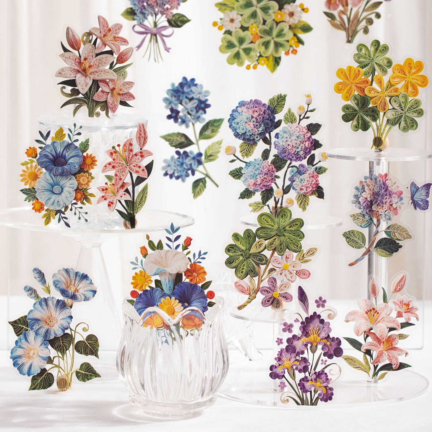 Quilling Art Sticker 10pcs