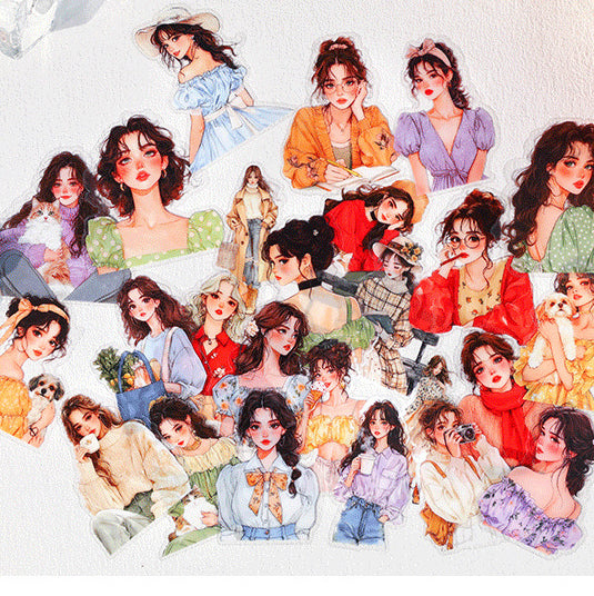Rainbow Girl Sticker 40pcs