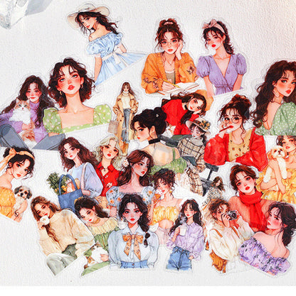 Rainbow Girl Sticker 40pcs