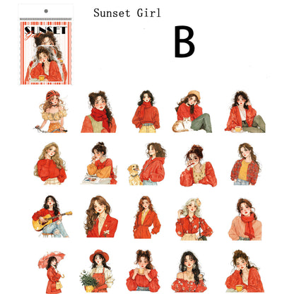 Rainbow Girl Sticker 40pcs