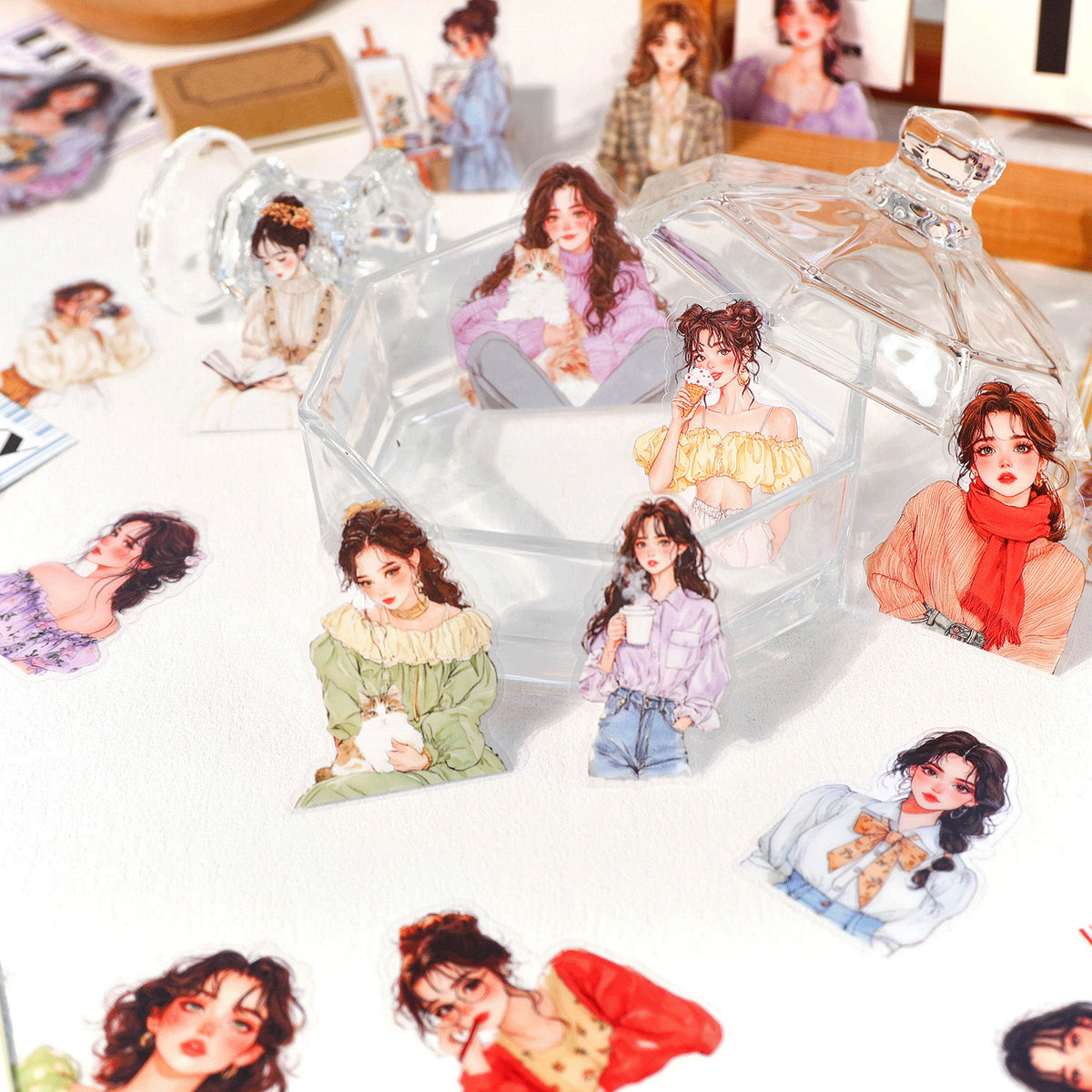 Rainbow Girl Sticker 40pcs