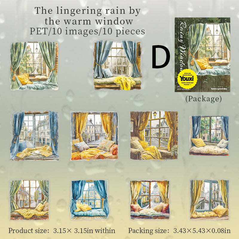 Raing Window Sticker 10pcs