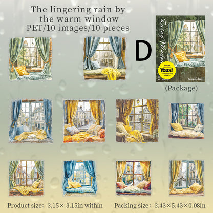 Raing Window Sticker 10pcs