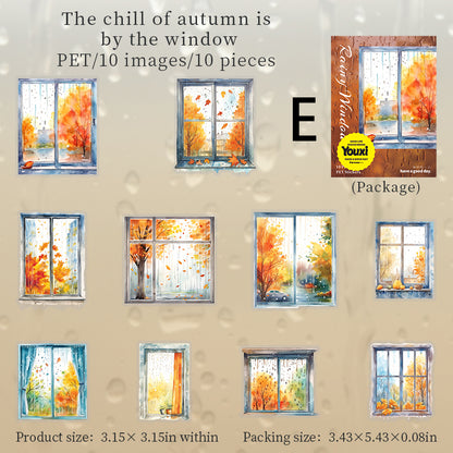 Raing Window Sticker 10pcs