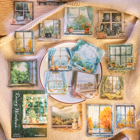 Raing Window Sticker 10pcs