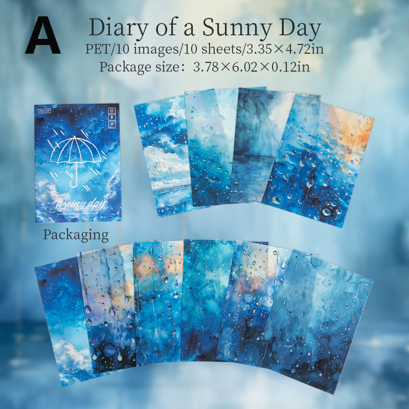 Rainy Day Sticker 10pcs