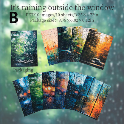 Rainy Day Sticker 10pcs