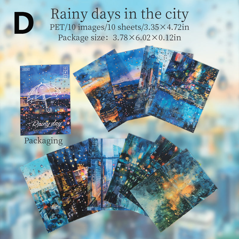 Rainy Day Sticker 10pcs