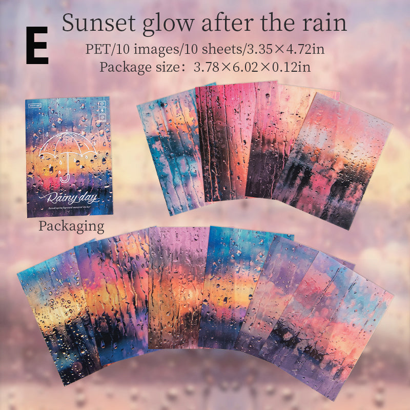 Rainy Day Sticker 10pcs