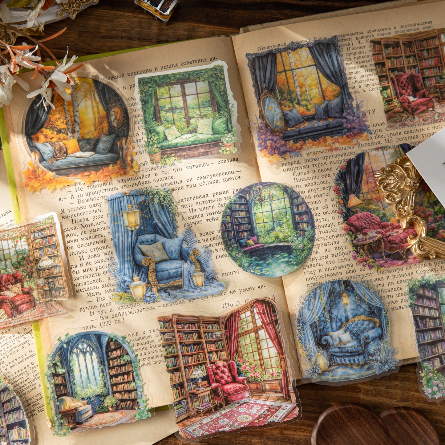 Reading Corner By The Window Sticker 10pcs