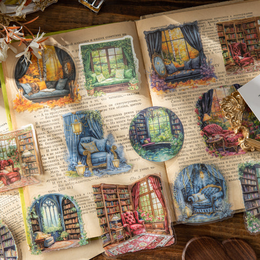 Reading Corner By The Window Sticker 10pcs