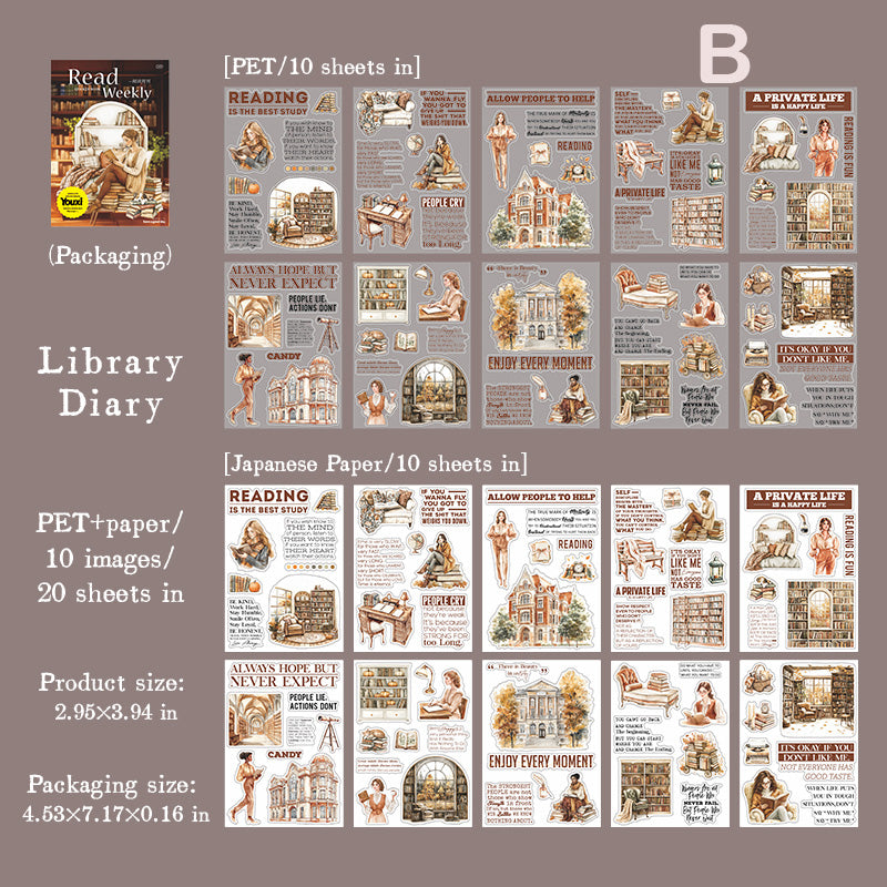 Reading Weekly Sticker Book 20pcs