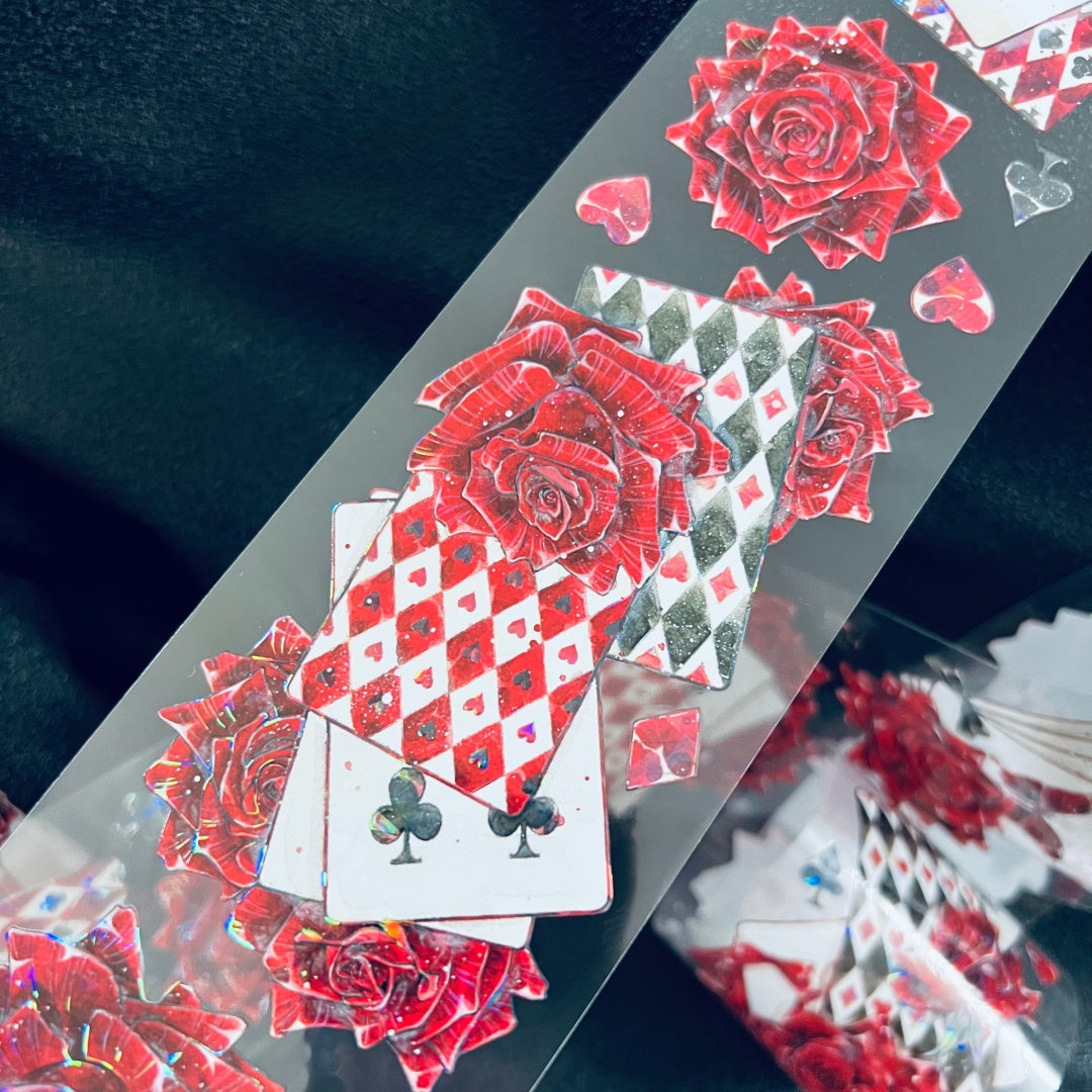6.5cm*100cm Red Rose Spade Anthology Tape
