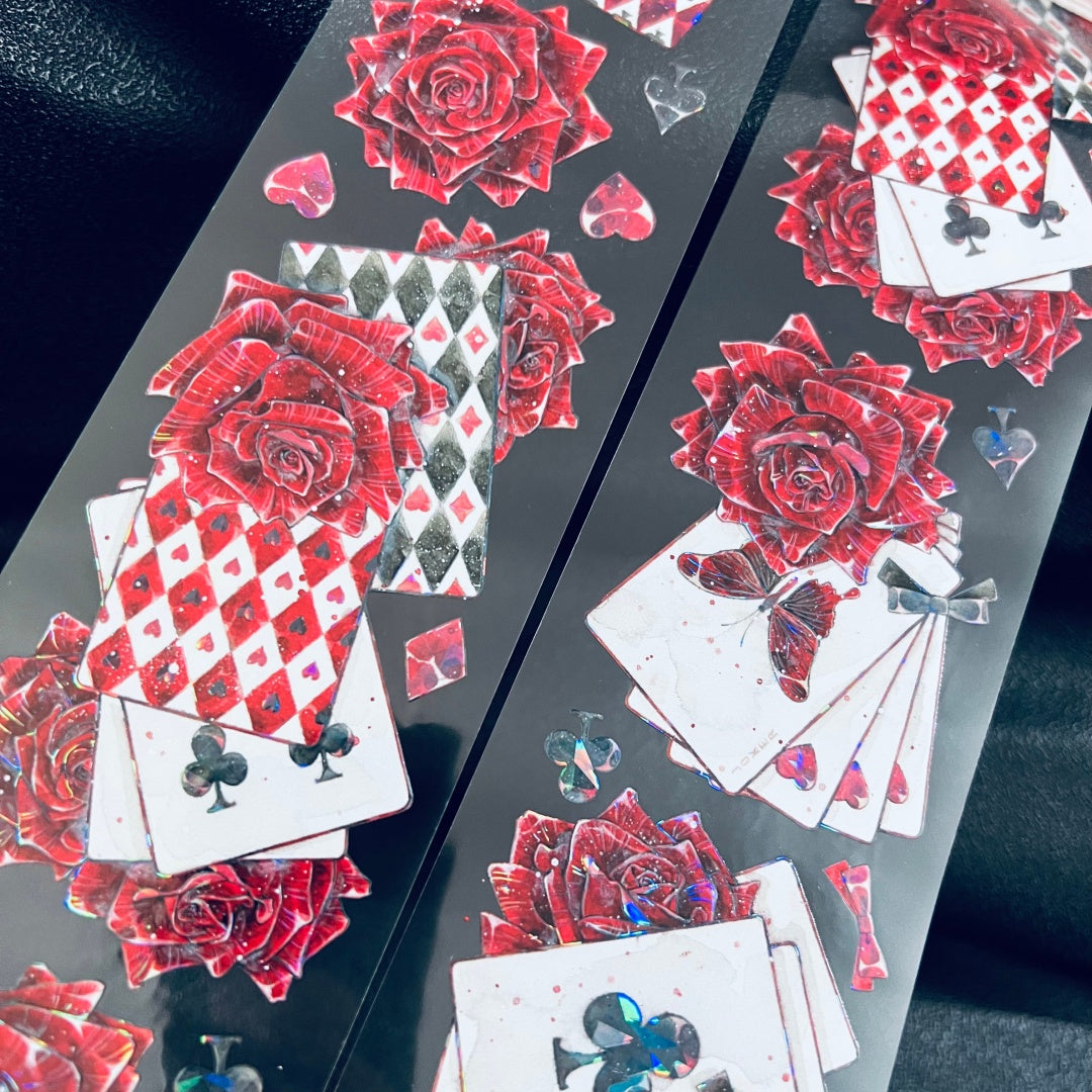 6.5cm*100cm Red Rose Spade Anthology Tape