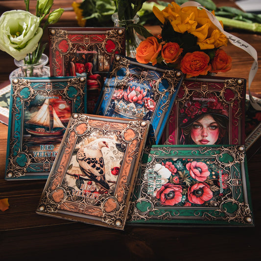 Red Velvet Vintage Paper 30pcs