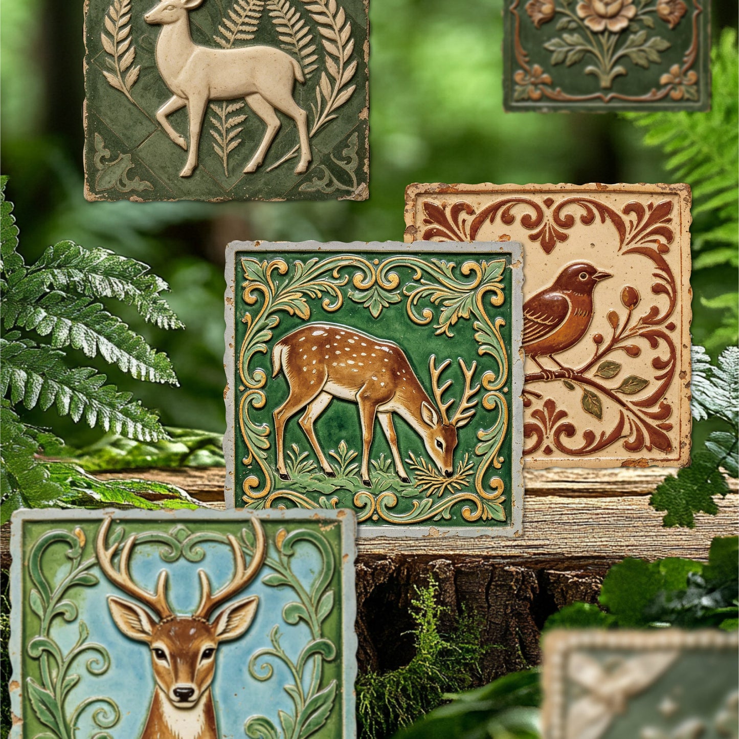 Relief Tile Sticker 10pcs