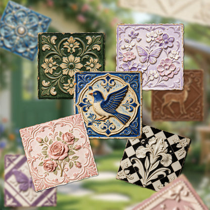 Relief Tile Sticker 10pcs