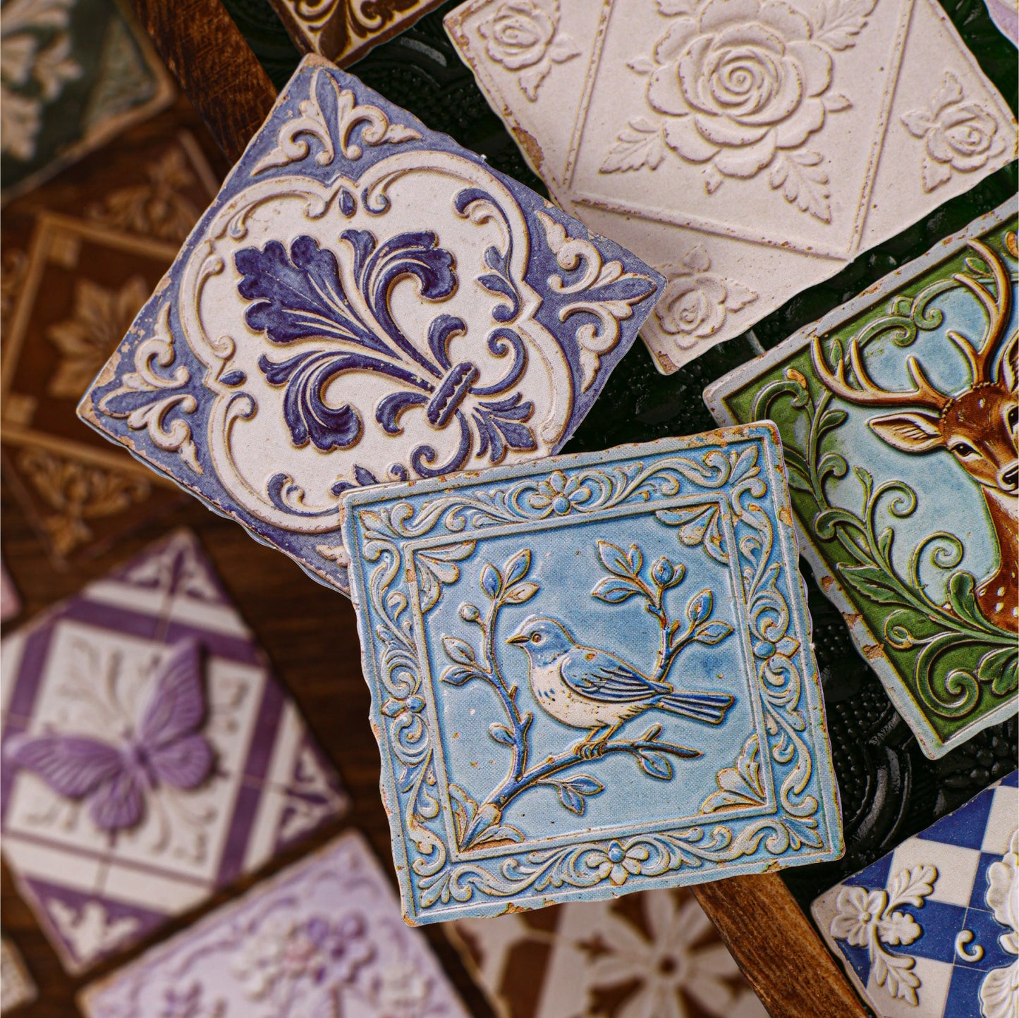 Relief Tile Sticker 10pcs