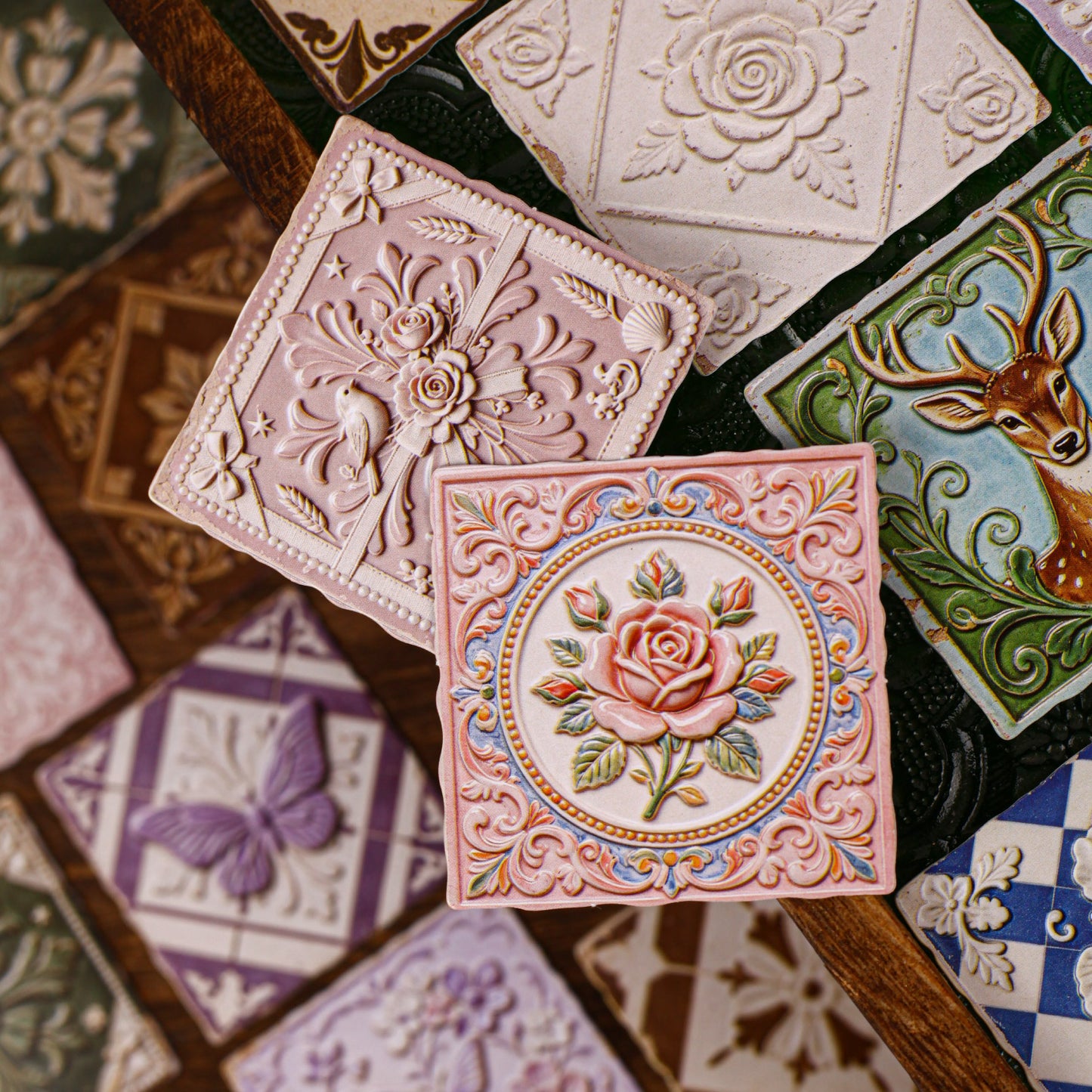 Relief Tile Sticker 10pcs