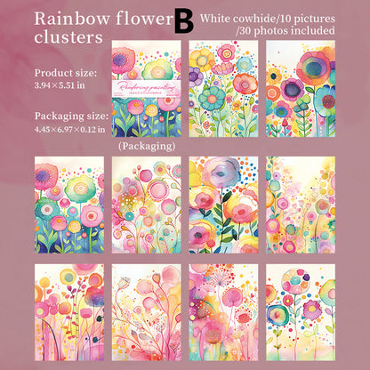 Rendering and Painting Flowers Paper 30pcs