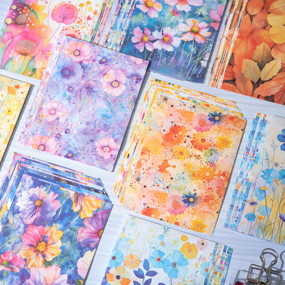 Rendering and Painting Flowers Paper 30pcs