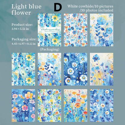 Rendering and Painting Flowers Paper 30pcs