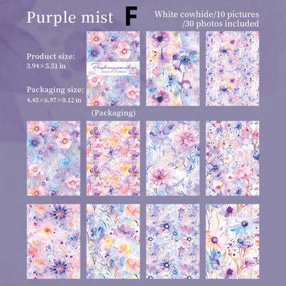 Rendering and Painting Flowers Paper 30pcs