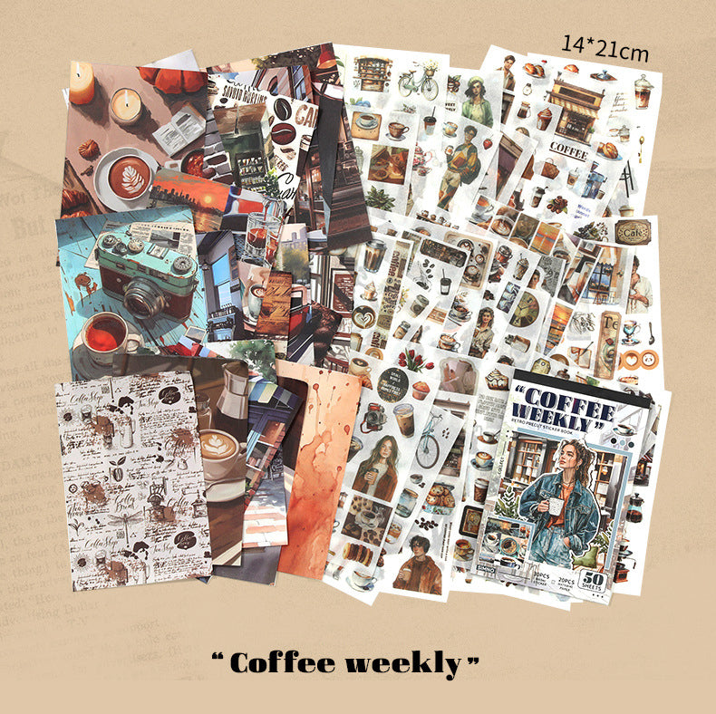 Retro-Style Sticker Book 50 Sheets