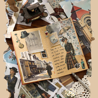 Retro-Style Sticker Book 50 Sheets