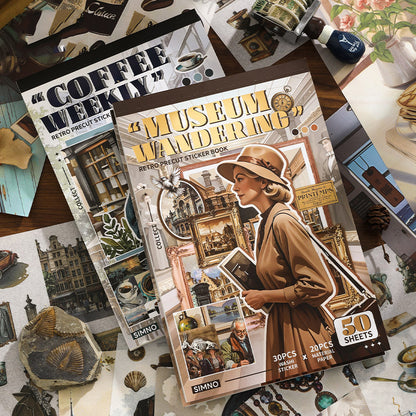 Retro-Style Sticker Book 50 Sheets