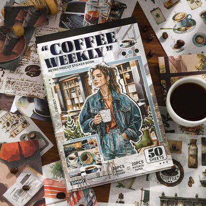 Retro-Style Sticker Book 50 Sheets