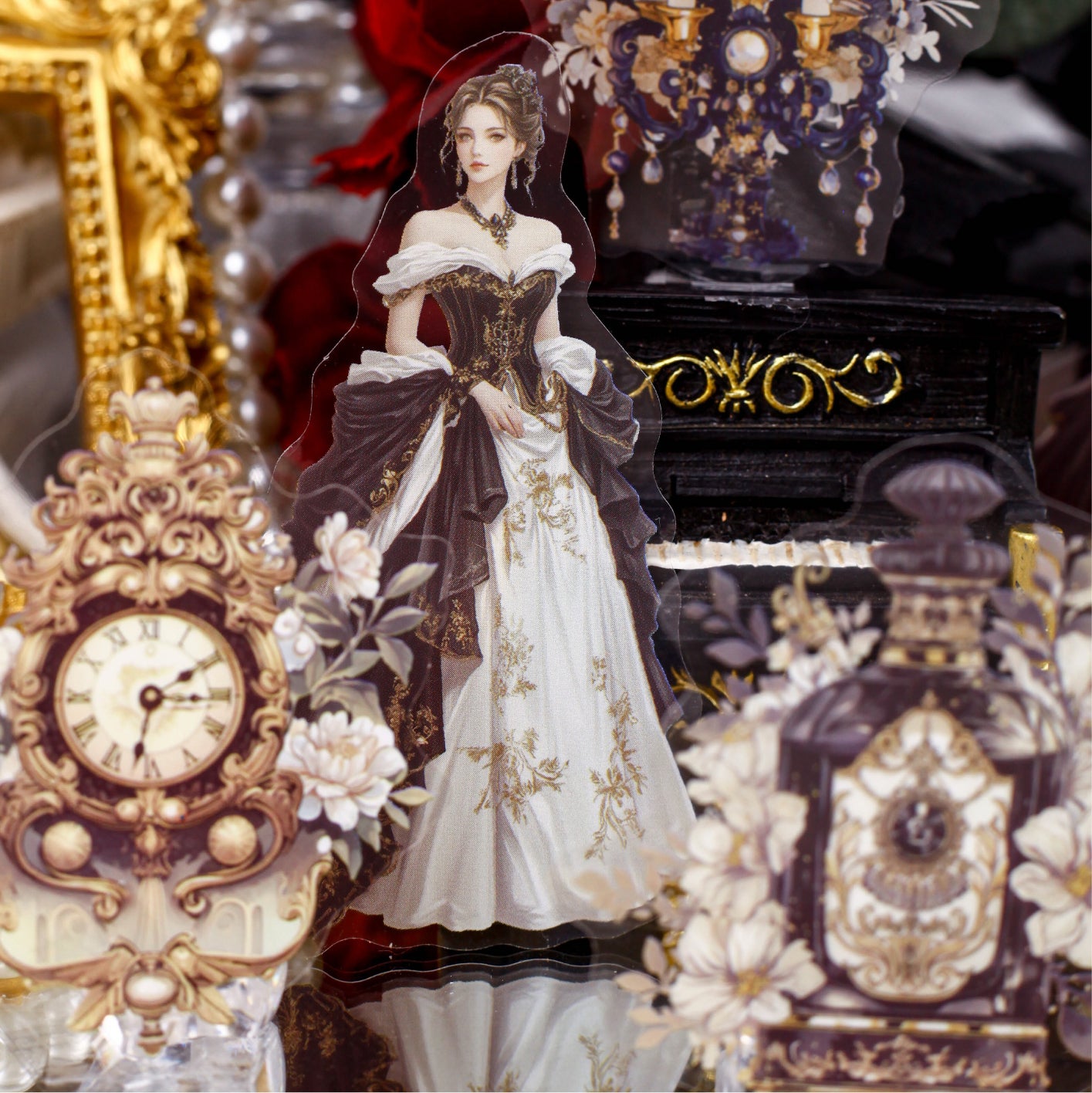 Retro Court Lady Sticker 20pcs