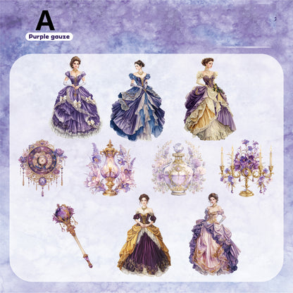 Retro Court Lady Sticker 20pcs