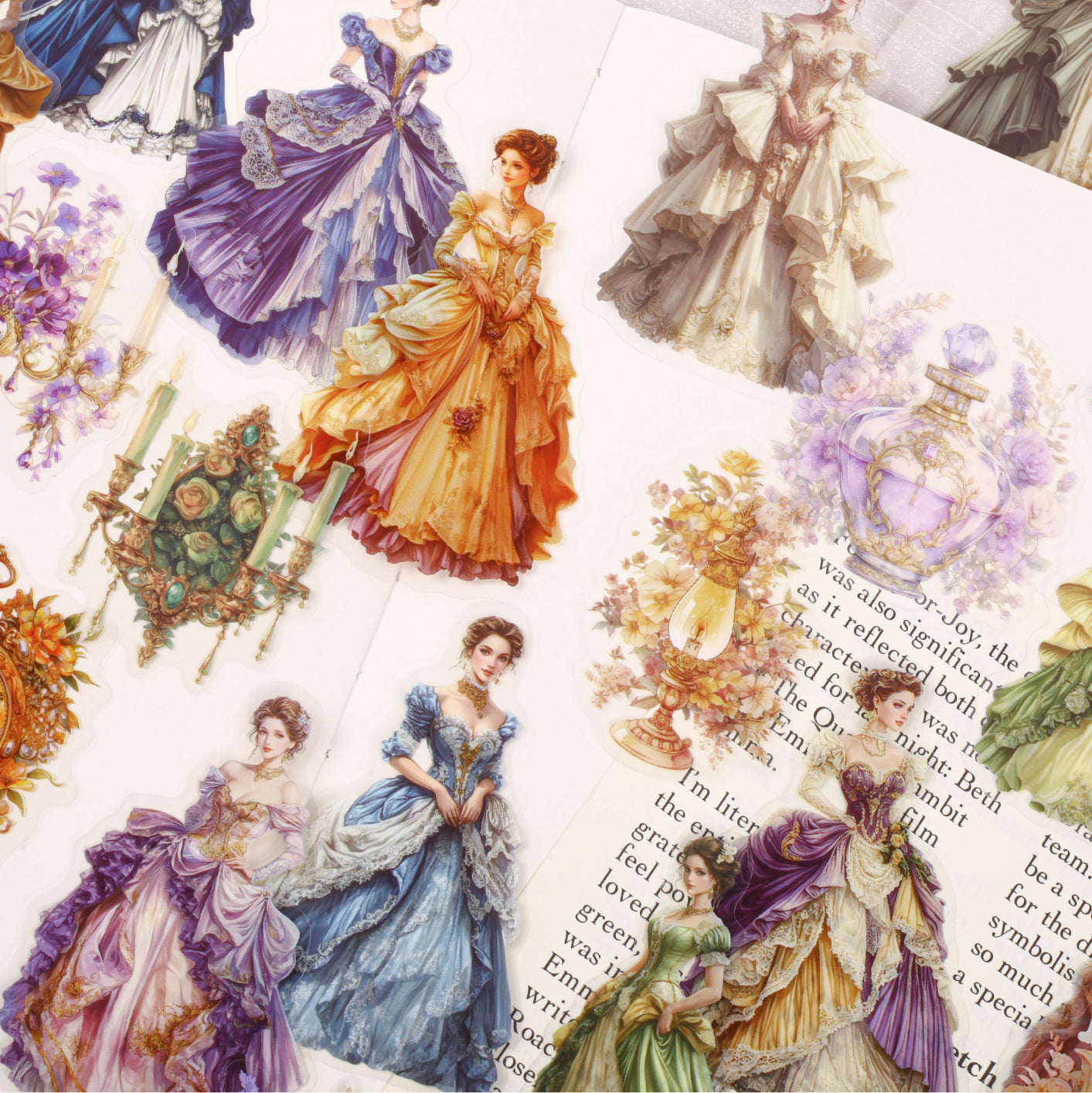 Retro Court Lady Sticker 20pcs