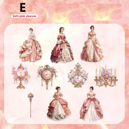 Retro Court Lady Sticker 20pcs