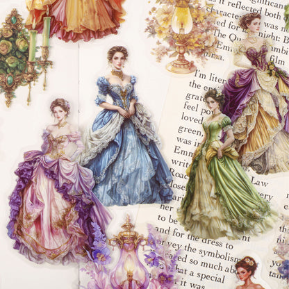 Retro Court Lady Sticker 20pcs