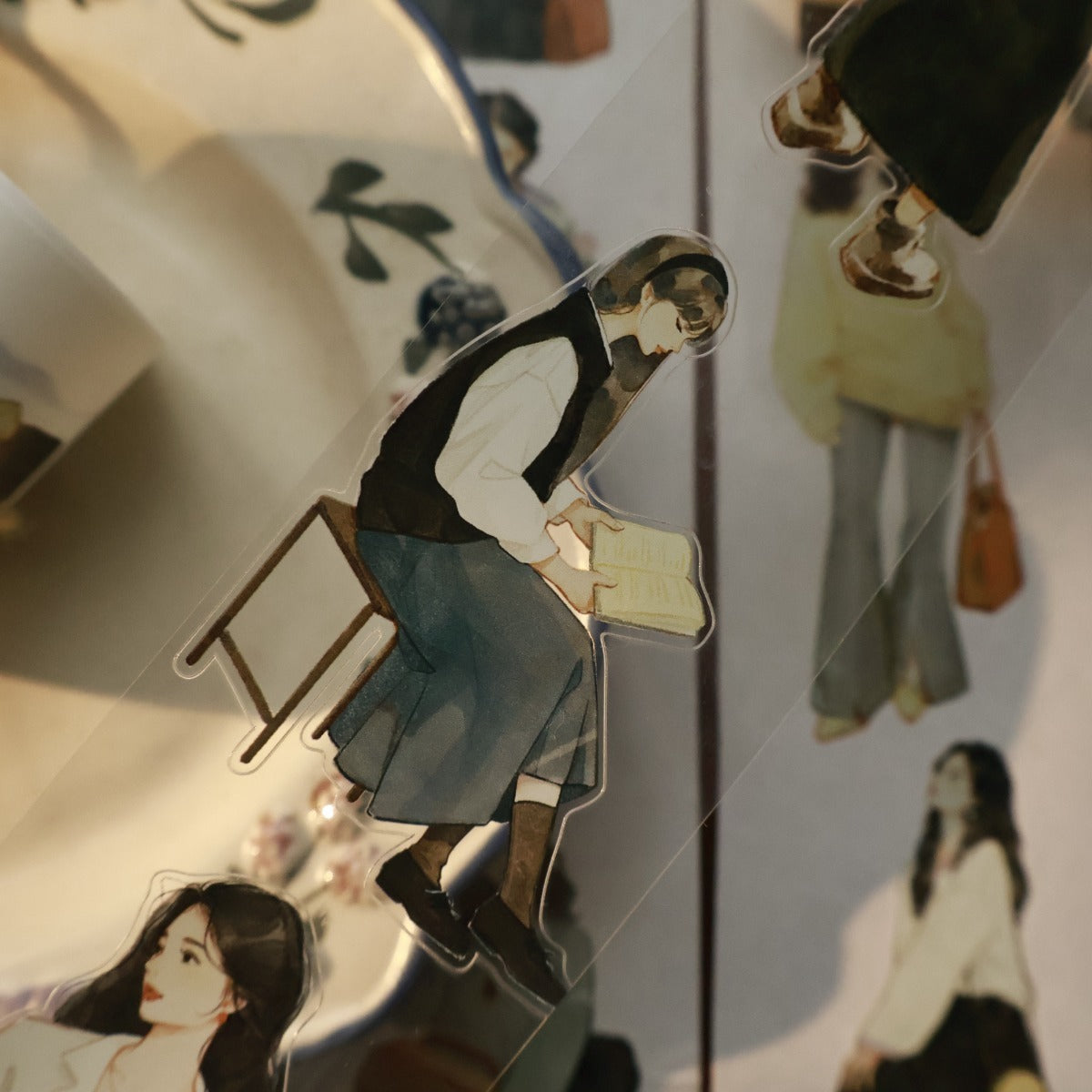 5.5cm*100cm Pre-Cut Retro Girl Tape