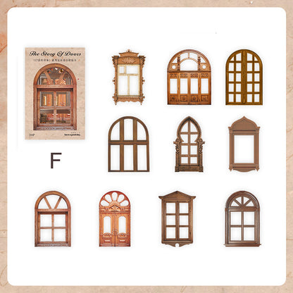 Retro Hollow Window and Door Paper