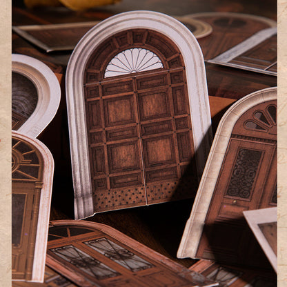 Retro Hollow Window and Door Paper