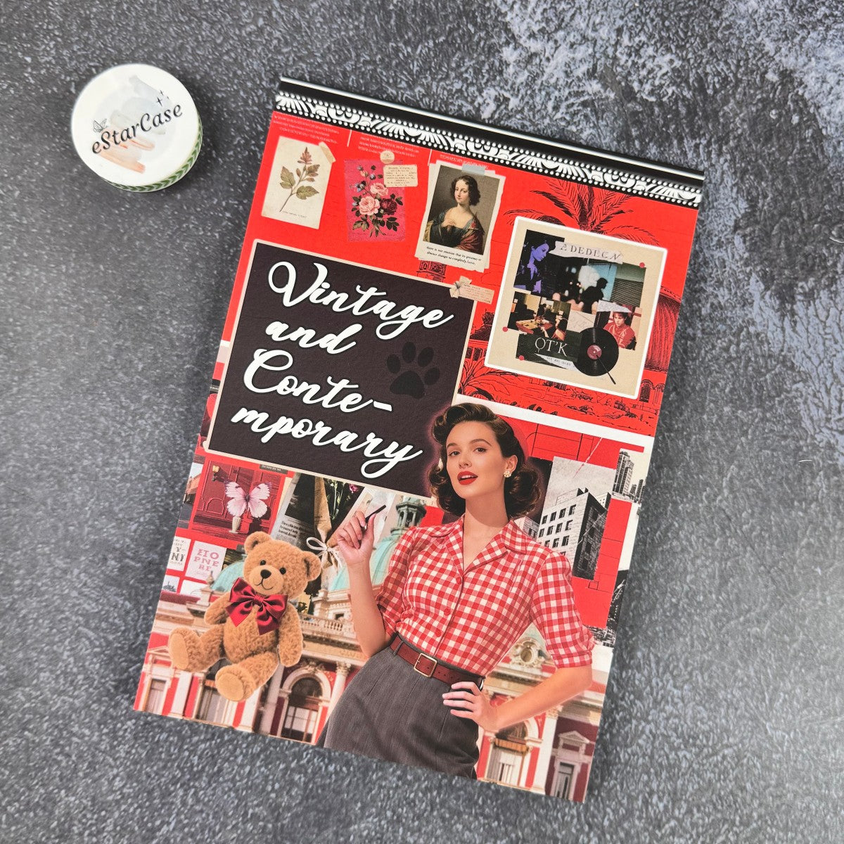 Retro Red Sticker Book