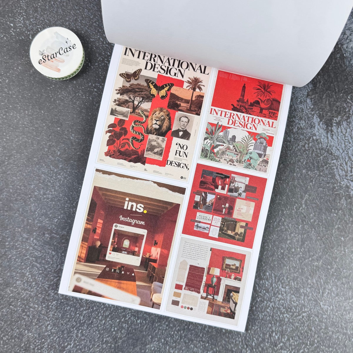 Retro Red Sticker Book