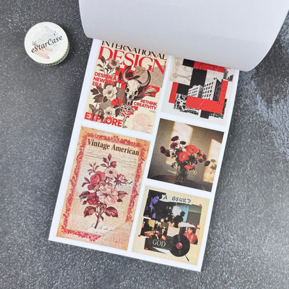 Retro Red Sticker Book