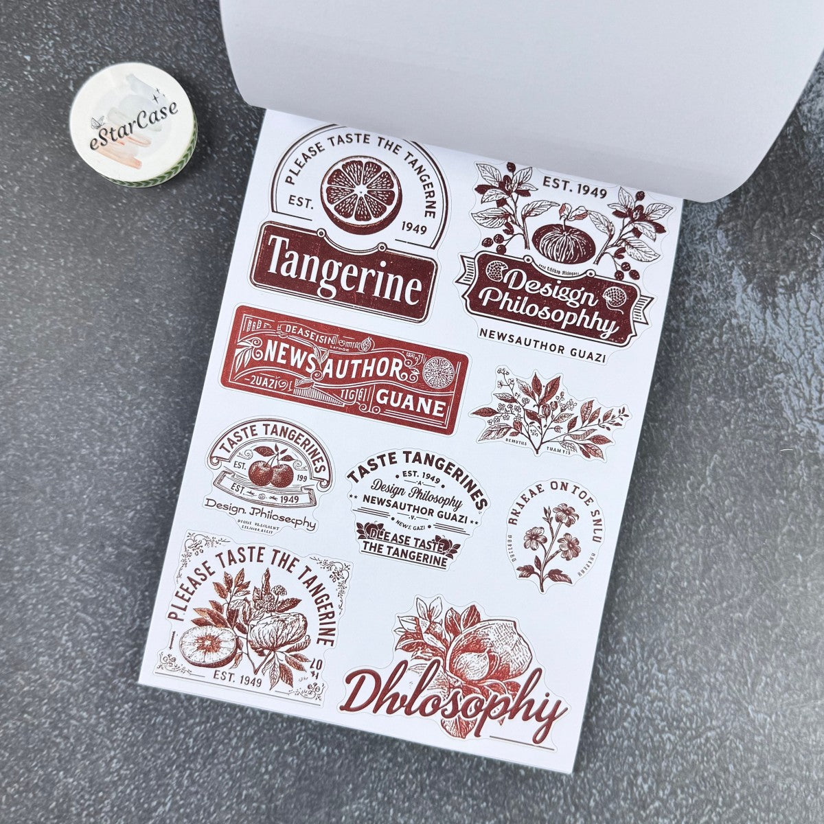 Retro Red Sticker Book